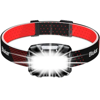 Immagine di Blukar Lampada Frontale LED, Super Luminosa 2000L Torcia USB Ricaricabile con Sensore Movimento,8 Modalità di Illuminazione, Impermeabile Lampade da Testa per Campeggio/Corsa/Pesca/Trekking