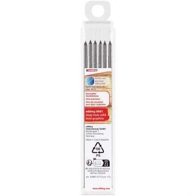 Immagine di Edding Baumarker Graphit 6er Pack 4 8881 6 112 Punta di ricambio Nero 1 KIT