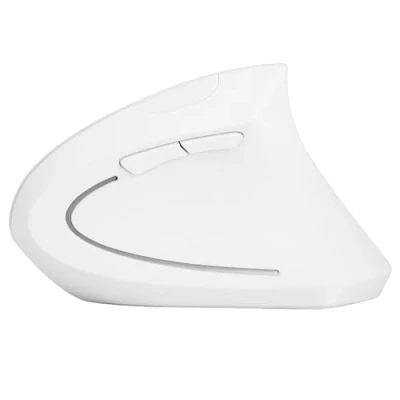Immagine di Mouse Verticale, Ergonomico Wireless da 2,4 GHz, Ottico Gioco Senza Ritardo, 3 Livelli DPI Regolabili 800/1200/1600 6 Pulsanti, per PC, Laptop(bianco)