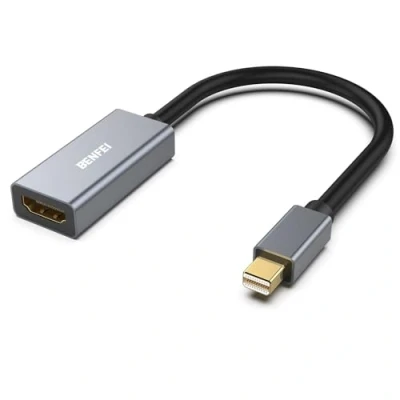 Immagine di BENFEI Adattatore Mini DisplayPort (Thunderbolt 2) a HDMI 4k, Unidirezionale Computer Monitor Per MacBook Air/Pro Microsoft Surface Pro/Dock Proiettore