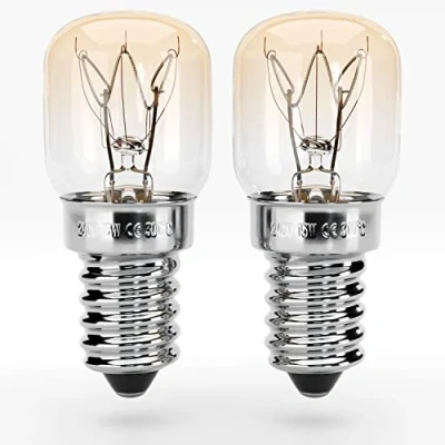 Immagine di greate. 2x lampadina forno whirlpool piccole E14 15W per resistenti al calore fino a 300 gradi forni, grill, microonde, ecc Lampadine da con capsula T22, 75 lumen, 2700K