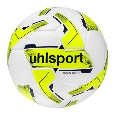 Immagine di uhlsport 350 Lite Addglue Palla da calcio Unisex Gioventù, blanc/jaune fluo/bleu mar, 4