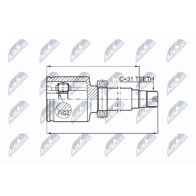 Immagine di NTY NPW FR 066 Kit Giunto Omocinetico Assale anteriore Dx, sul lato del cambio FORD: S Max Mk1, MONDEO 4 Turnier,