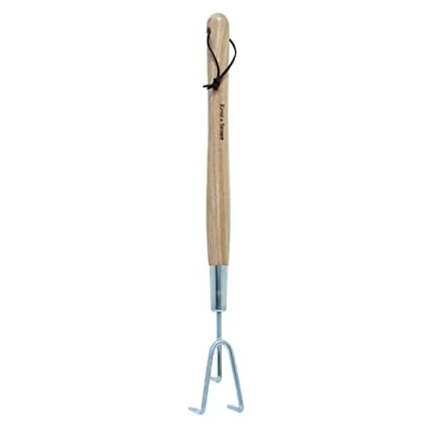Immagine di Kent &amp; Stowe Mano a 3 Denti Lunghi Grubber da Giardino in Acciaio Inox per scoppiare Pavimenti, Artiglio con Manico Legno di Frassino, Lunghezza 54 cm