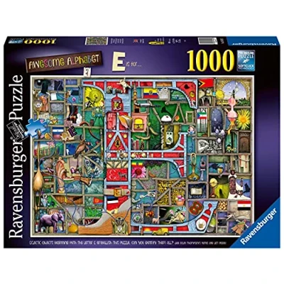 Immagine di Ravensburger Colin Thompson Puzzle da 1000 pezzi con alfabeto impressionante e per adulti bambini dai 12 anni in su, 69,9 x 49,7 0,2 cm, 16420