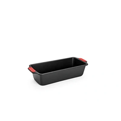 Immagine di Woll Bakeware Stampo da 30 cm, con manici in silicone resistenti al calore fino a 230C, senza PFAS, rivestimento antiaderente doppio strato, acciaio alluminato, colore: Nero