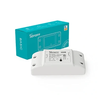 Immagine di Interruttore intelligente, SONOFF BASICR2 WiFi Wireless intelligente DIY per Smart Home, 10A, 2.4G wifi, ewelink APP, Funziona con Alexa, Google Home