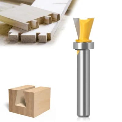 Immagine di WSOOX fresa a coda di rondine con cuscinetto, 8 mm, codolo rondine, comune