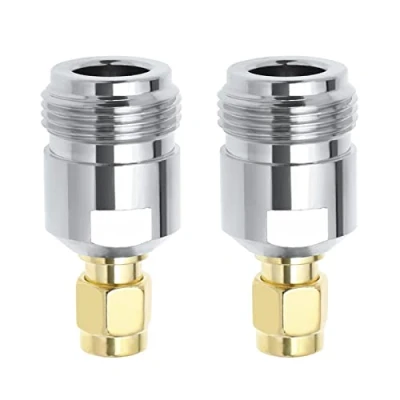 Immagine di eMagTech 2 pezzi di tipo N femmina a SMA maschio RF adattatore coassiale ricambio connettore accessori per antenna cavo radio scanner