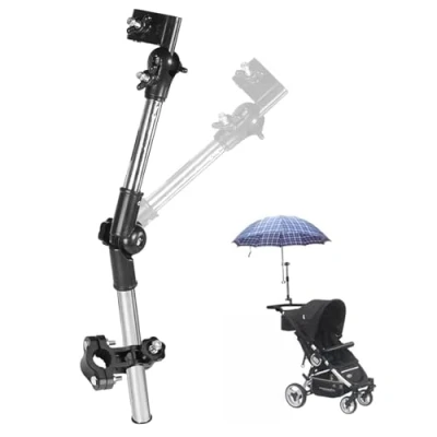 Immagine di Nikou Portaombrelli regolabile, Regolabile for Passeggino con Supporto Elastico a 360 Sedia Carrozzina