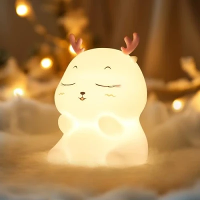 Immagine di Diboniur Simpatica luce notturna per bambini, colorata camera da letto, ricaricabile lampada notte in silicone