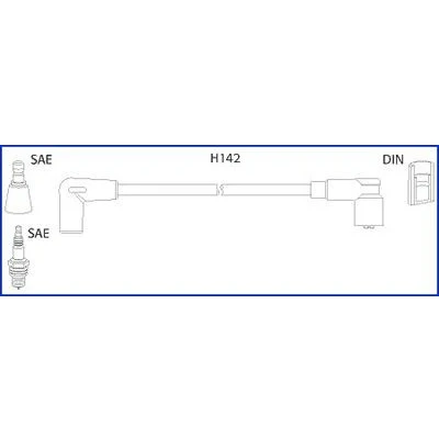 Immagine di HITACHI 134484 Kit Cavi Accensione FIAT: Panda I Hatchback, Seicento / 600 Cinquecento