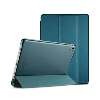 Immagine di ProCase Custodia per iPad Pro 9.7 Pollici, Smart Cover Ultra Sottile Leggero, Auto Sleep/Wake, Supporto con Retro Semi Trasparente Copertura 2016 (A1673 A1674 A1675) Teal