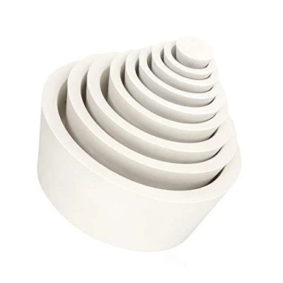 Immagine di stonylab 9 Pack Coni Adattatori per Filtro, Collare Affusolato Durevole, Filter Adapter Cones Set Tappo in Gomma Imbuto Buchner, Resistenti All&#039;usura Superficie Liscia, Bianco