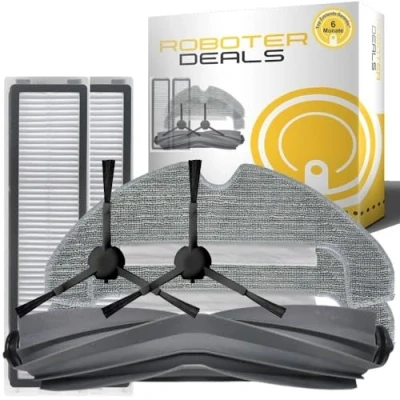 Immagine di Roboter Deals Set di accessori, kit ricambio per Dreame D10S Plus (1 spazzola principale, 2 filtri, pad, spazzole laterali).