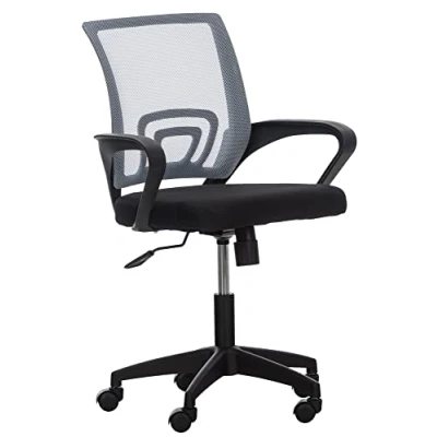 Immagine di CLP Sedia Da Ufficio Auburn Con Ruote I Poltroncina Girevole E Regolabile In Rete Traspirante Schienale Ergonomico, Colore:grigio