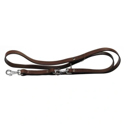 Immagine di Ferplast Guinzaglio per cani l&#039;addestramento di VIP GA18/200, Robusto cuoio toro, Lunghezza regolabile, 18 mm x L. 120÷200 cm Marrone