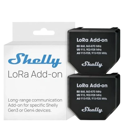 Immagine di Shelly LoRa Add On, comunicazione a lunga distanza, connettività radio, senza limitazioni, gamma lunga, integrazione flessibile, tecnologia e protocollo (2 pezzi)