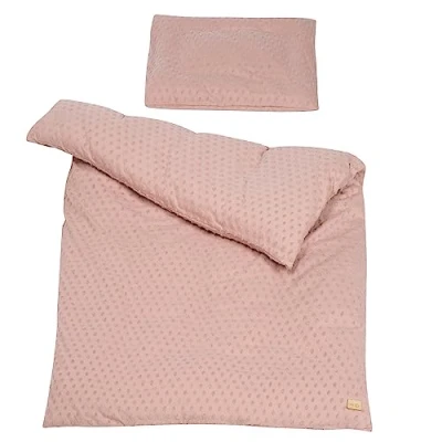 Immagine di roba Biancheria da Letto per Bambini Lil Planet, 2 Pezzi, Motivo a Pois, Copripiumino 100 x 135 cm + Federa 40 60 cm, Cotone Certificato GOTS e Oeko Tex 100, Rosa