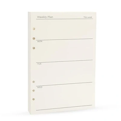 Immagine di Weekly Planner Refills, A5 Inserts 6 Anelli Refill for Notebook Journal Tracker, Undated, 45sheets/90pages Harphia(A5 5,59 x 8,27&quot;, Weekly)