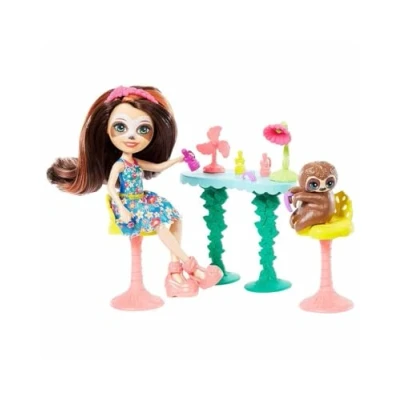 Immagine di Enchantimals Salone di Bellezza con Bambola Sela il Bradipo e Accessori, Giocattolo per Bambini 3+ Anni, GFN54