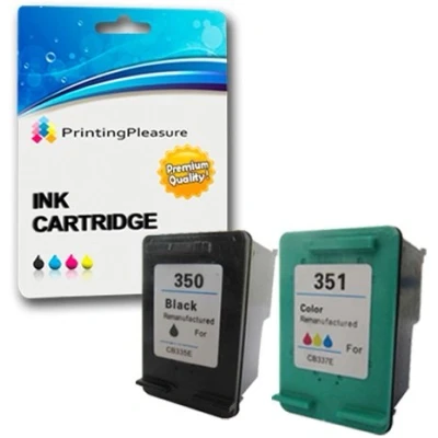 Immagine di Printing Pleasure 2 XL Cartucce d&#039;inchiostro compatibili per HP Photosmart C4280 C4380 C4480 C4485 C4580 C5280 D5360 Deskjet D4260 D4360 Sostituzione 350XL (CB336EE) &amp; 351XL (CB338EE)