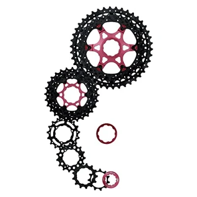 Immagine di SunRace Cassetta pignoni MTB 11v 11 46t Shimano Alluminio Nero (Cassette MTB) / Cassette Sprocket 11s Alloy Black (Sprockets
