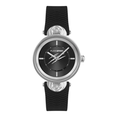 Immagine di Plein Sport Supernova Orologio analogico al quarzo da donna, Argento/Nero Pslea0124, cinghia