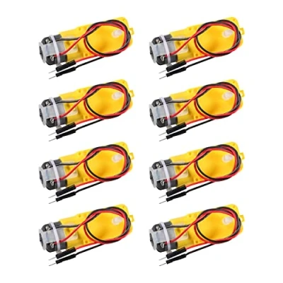 Immagine di ALMOCN 8pcs TT DC motore del cambio doppio Albero 3 6V Motoriduttore 200RPM Rapporto 1:48 con 2.54mm Filo per Arduino Smart Car Robot