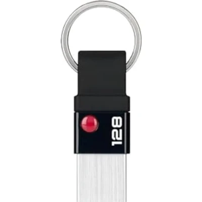 Immagine di EMTEC Chiavetta USB 3.2 Nano Ring T100 Capacità 128 GB, GB Compatibilità universale 3.0 ECMMD128GT103 Design esclusivo con anello portachiavi Ultra sottile, senza cappuccio