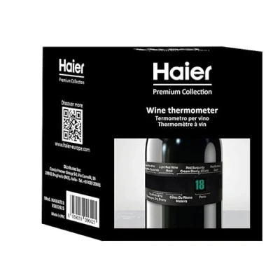 Immagine di Haier Termometro per Vino in Acciaio Inox Lettura Rapida e Accurata della Temperatura 30 Secondi, Senza Batteria, Facile da Usare Servire Il Vino, Indicatore di 4 24C