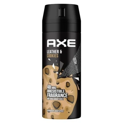 Immagine di Axe Bodyspray Leather &amp; Cookies Deodorante senza alluminio combatte batteri che causano odori e sgradevoli, 150 ml, 4 pezzi