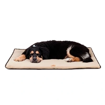 Immagine di Ferplast Cuccia Cane Cuscino Taglia Grande Double Face Tessuto Antigraffio ed Impermeabile, Caldo Micropile Materassino Lavabile in Lavatrice a 30 108 x 79 3,5 cm.Marrone