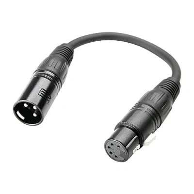 Immagine di Adam Hall Cables 3 STAR DHM 0020 Adattatore DMX XLR femmina 5 poli a maschio 0,2 m