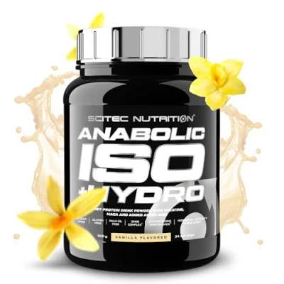 Immagine di Scitec Nutrition Anabolic Iso+Hydro Miscela di proteine del siero latte con creatina, Maca e aminoacidi Complesso ZMB6 per il mantenimento testosterone, 920 g, Vaniglia