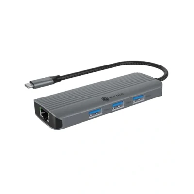 Immagine di Icy Box IB DK4034a CPD (USB C, 4 Porti), Docking station + Hub USB, Grigio