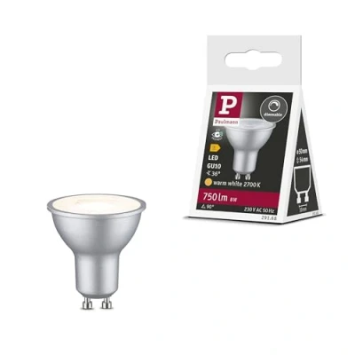 Immagine di Paulmann 29168 LED (monocolore) ERP E (A G) GU10 Riflettore 8 W Bianco caldo (Ø x A) 50 mm 54 1 pz.