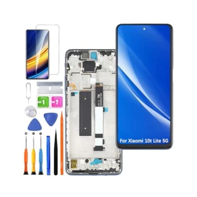 Immagine di HLYGZX display originale di ricambio per schermo LCD Xiaomi Mi 10t Lite 5G, M2007J17G, touch Digitizer Assembly Kit riparazione (nero con cornice)