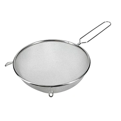 Immagine di KitchenCraft Setaccio Rotondo in Acciaio Inox 25 cm, Inossidabile, Colino Grande, Passino Inox, Argento