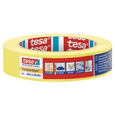 Immagine di tesa PRECISION 04334 00001 00 Nastro crespato Präzisionskrepp® Giallo (L x L) 50 m 25 mm 1 pz.