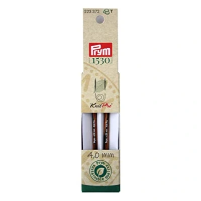 Immagine di Prym Ferri circolari per Lavorare a Maglia, Colore Naturale, Corti, 8,7 cm, 4,00 mm Ferro, Legno, Multicolore, 4,0