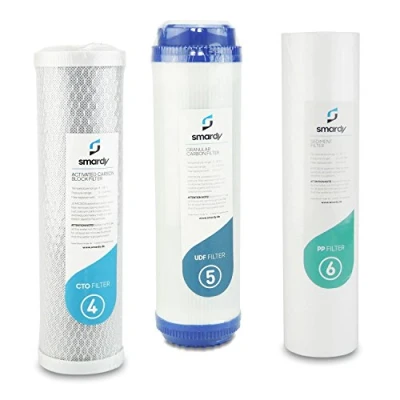 Immagine di smardy 3x filtri per l&#039;acqua sostituzione filtro set Nr. 4 5 6 Sistema Filtrazione Acqua UF 2000