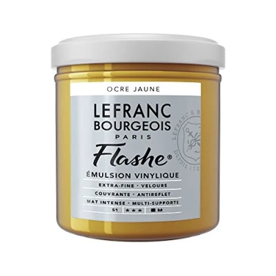 Immagine di Lefranc Bourgeois Flashe 300653 Pittura acrilica e vinile, altamente pigmentata, elastica, resistente alla luce, all&#039;invecchiamento, opaca, per interni ed esterni, vaso da 125 ml, colore: