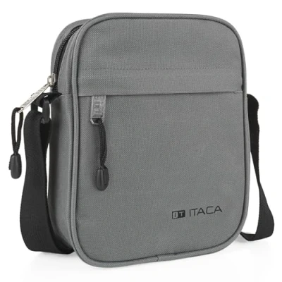 Immagine di ITACA Borsa Uomo a Tracolla Uomo. Borsello Marsupio in Poliéster con Cinturino Regolabile 25319, Grigio