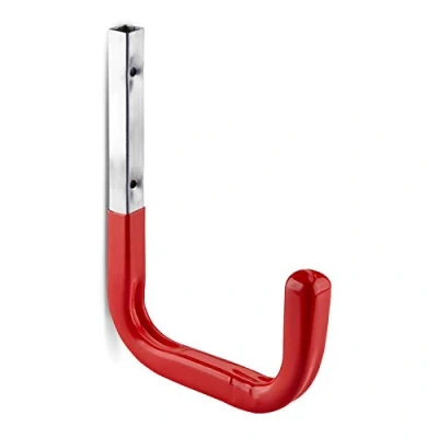 Immagine di 10 x OrgaTech Ganci da Muro 210 150 mm Rosso Capacità di Carico fino a 50 Kg con Gommino Reggimensola Supporto per Attrezzi Gancio Montaggio Multiuso
