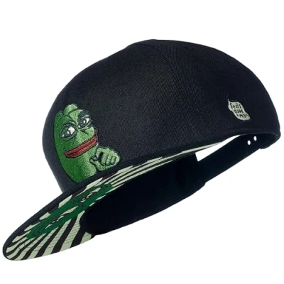 Immagine di Cadency® Snapback Cappellino Pepe Coin, nero, unisex, misura regolabile, Nero , Taglia unica