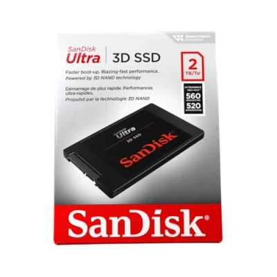 Immagine di SanDisk Ultra 3D SSD 2TB, con velocità di lettura fino a 560MB/sec, SATA 2.5&quot;