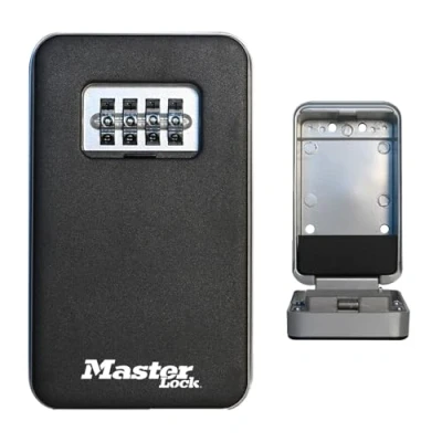 Immagine di Master Lock Cassetta portachiavi parete, con sistema “tira per aprire, dimensioni medie, esterni, kit di montaggio, la casa, l’ufficio e fabbrica 5410EURD