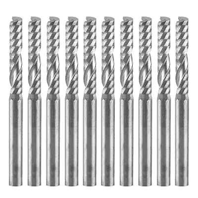 Immagine di 10pcs frese a candela, 4 mm gambo carburo di tungsteno spirale Single Flute fresa CNC Router Bits Set, per il taglio su acrilico PVC MDF Density Board Wood