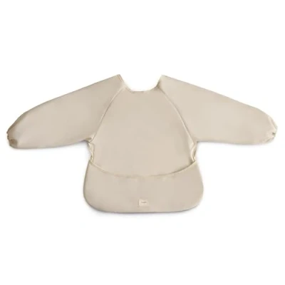 Immagine di Mushie Bavaglino con Maniche Baby Manica Lunga Bavaglini Impermeabili per Bambini Vestibilità Regolabile 6 24 Mesi Colore: Fog